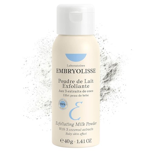 Embryolisse Exfoliating Face Scrub Powder - Gentle Facial Cleanser with Coconut & Milk - 1.41 Oz for All Skin Types