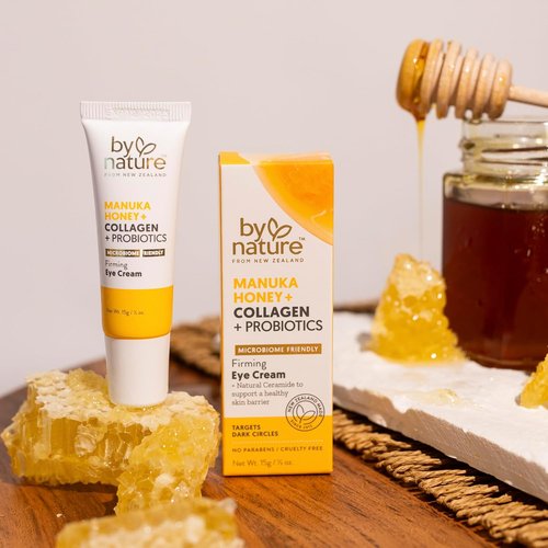 By Nature Eye Cream - Hydrating Under Eye Treatment with Manuka Honey & Collagen - 0.5oz