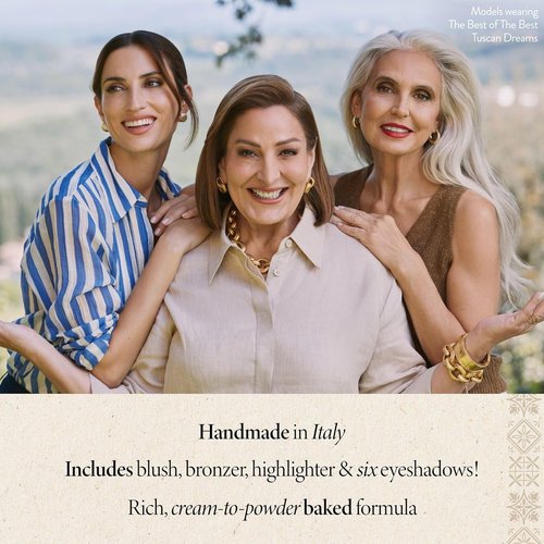 Laura Geller New York Baked Palette - Tuscan Dreams - Full Size with Bronzer, Blush, Highlighter & 6 Eyeshadows - Travel-Friendly