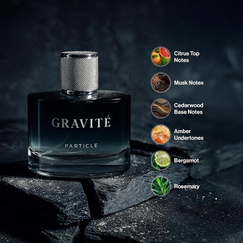 Particle Gravité Cologne Spray for Men - Long Lasting Woody Citrus Fragrance | 3.38 FL OZ