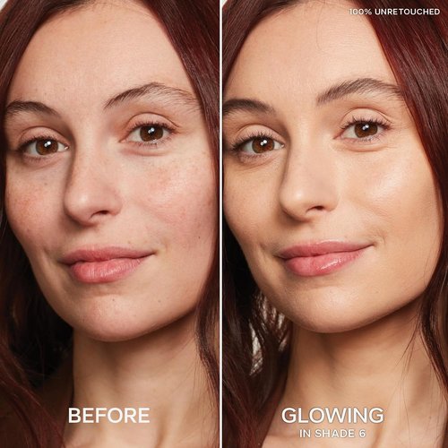 Saie Slip Tint Radiant Cream Concealer - Lightweight Hydrating Makeup for Dark Circles & Blemishes | Shade 6 (0.17 oz)