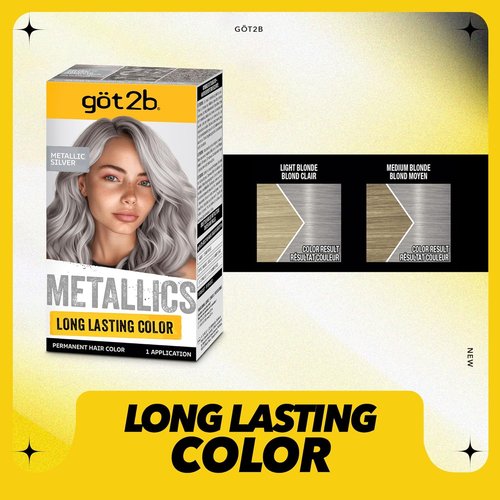 Got2b Metallics Hair Color - M71 Metallic Silver | Long-Lasting Vibrant Shine