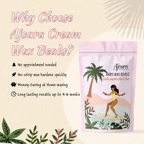 Ajoura Wax Beans - 1lb Refill for Hair Removal Kit | Brazilian Coarse Wax for All Body Areas