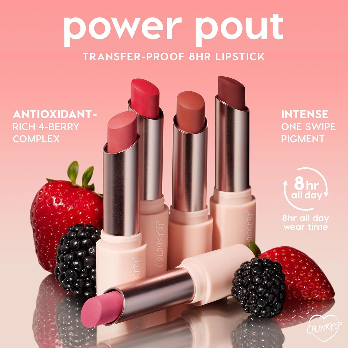 ColourPop PowerPout Matte Lipstick - Ultra-Pigmented, Transfer-Proof Formula for 8HR Wear | 24/7 (0.11 oz)