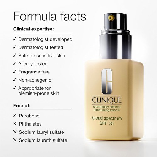 Clinique 3-Step Dramatically Different Moisturizing Lotion+ | Hydrating Formula with SPF 35 | For Dry to Combination Skin