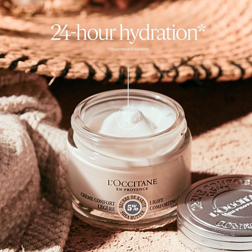 L'OCCITANE 5% Organic Shea Butter Face Cream - Lightweight, Hydrating & Soothing for Sensitive Skin | Vegan, Non-Comedogenic