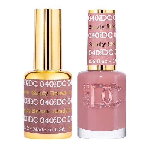 DND Gel Polish Set - Brown Collection | UV/LED Gel & Air Dry Nail Lacquer Duo, 0.5 Fl Oz Each