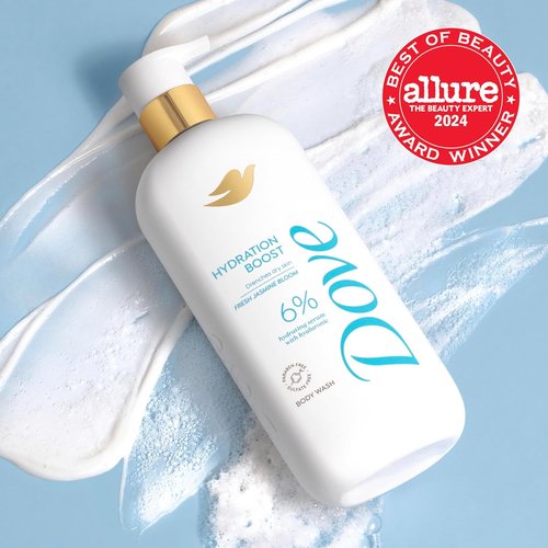 Dove Hydration Boost Serum Body Wash - Deeply Moisturizes Dry Skin with Hyaluronic Acid | 18.5 Fl Oz