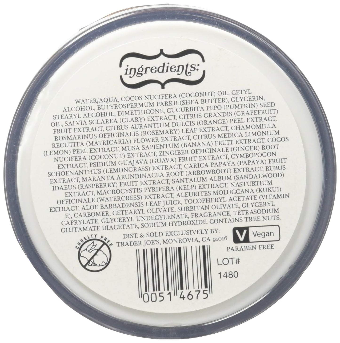 Trader Joe's Pumpkin Body Butter - Luxurious Hydrating Formula with Coconut Oil & Shea Butter - 8oz, 227g