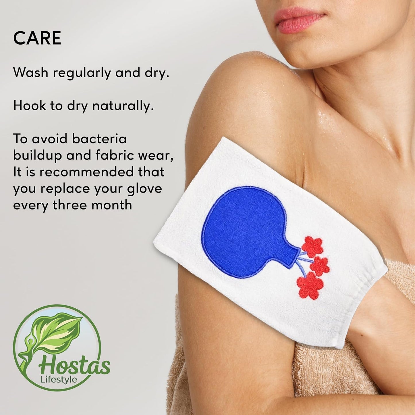 Skiennix Flower Exfoliating Glove - Deep Body Scrub Mitt for Spa-Like Exfoliation at Home (1 Pack)