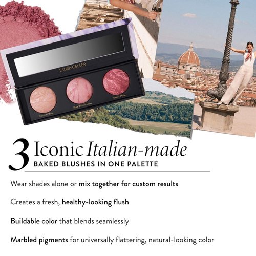 Laura Geller New York Blush Palette Trio - Better Than Ever Marbleized Blush in 3 Shades