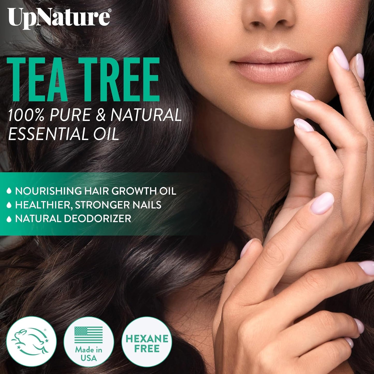 UpNature Tea Tree Essential Oil Roll-On - 100% Natural Tea Tree Oil for Skin Care & Healing