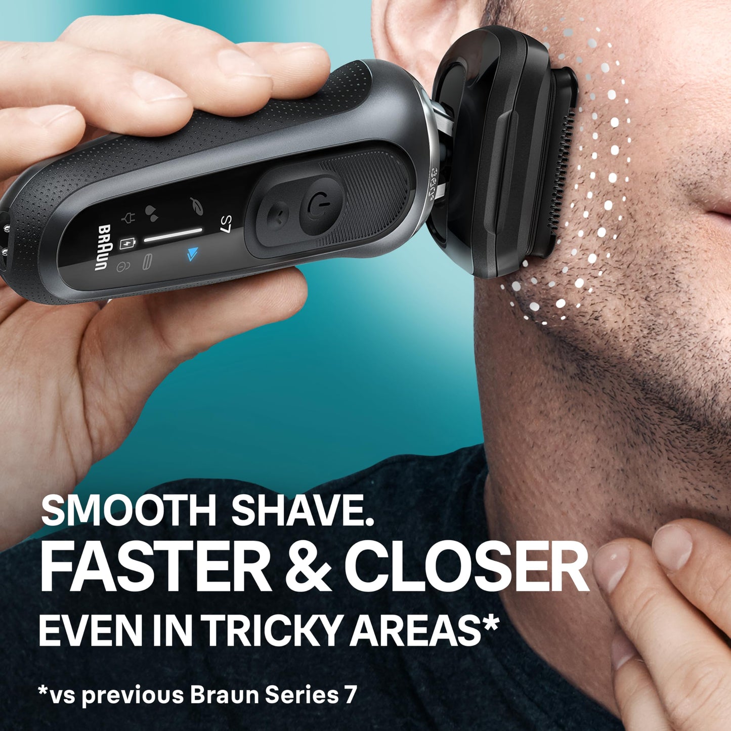 Braun Electric Shaver for Men, Series 7 7185cc, Waterproof, Wet & Dry Shave, Shaving Kit with SmartCare Center and Beard Trimmer, 3 Shave Modes, 60 Minute Battery Runtime, 10 Piece Set