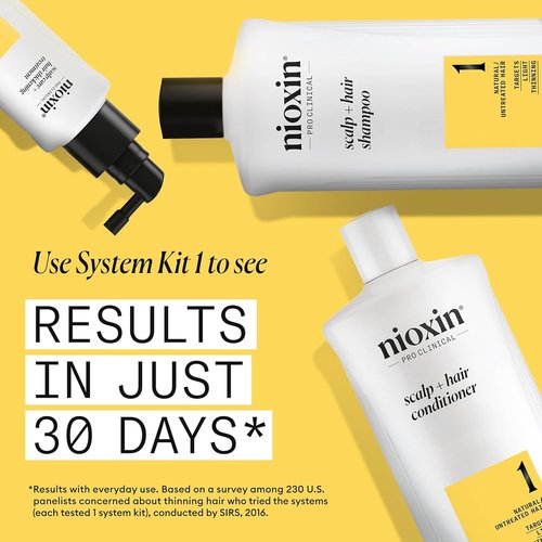 Nioxin Scalp + Hair Thickening Shampoo - Niacinamide & Biotin for Natural Hair | 33.8 Fl Oz
