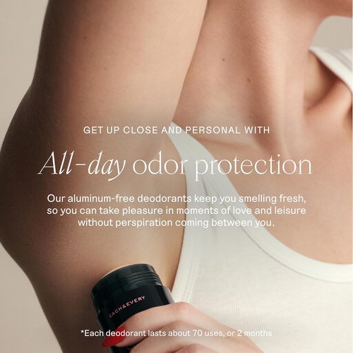 Each & Every Aluminum-Free Deodorant - Natural, EWG Verified for Sensitive Skin | Lavender & Lemon, 2.5oz