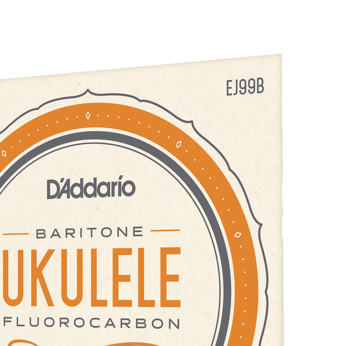 D'Addario Baritone Ukulele Strings, Fluorocarbon, EJ99B, 4-String Set, Pack of 1