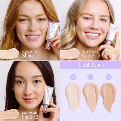 Naked Sundays BeautyScreen Peptide Foundation Tint - SPF 50 Tinted Sunscreen & Skincare Makeup with Zinc Oxide, Niacinamide - Lightweight Natural Coverage,1.01 oz