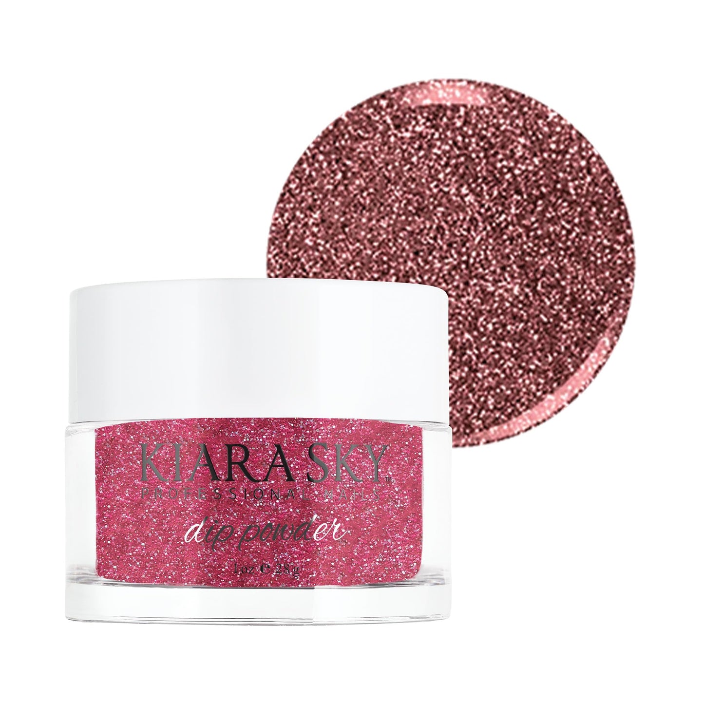 Kiara Sky Long Lasting Nail Dip Powder Red Tones 1 oz, Strawberry Daiquiri