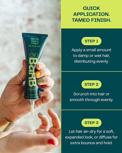 Barb Styling Cream for Women and Men - Soft Hold Hair Styling Cream for Curl Definition & Frizz Control