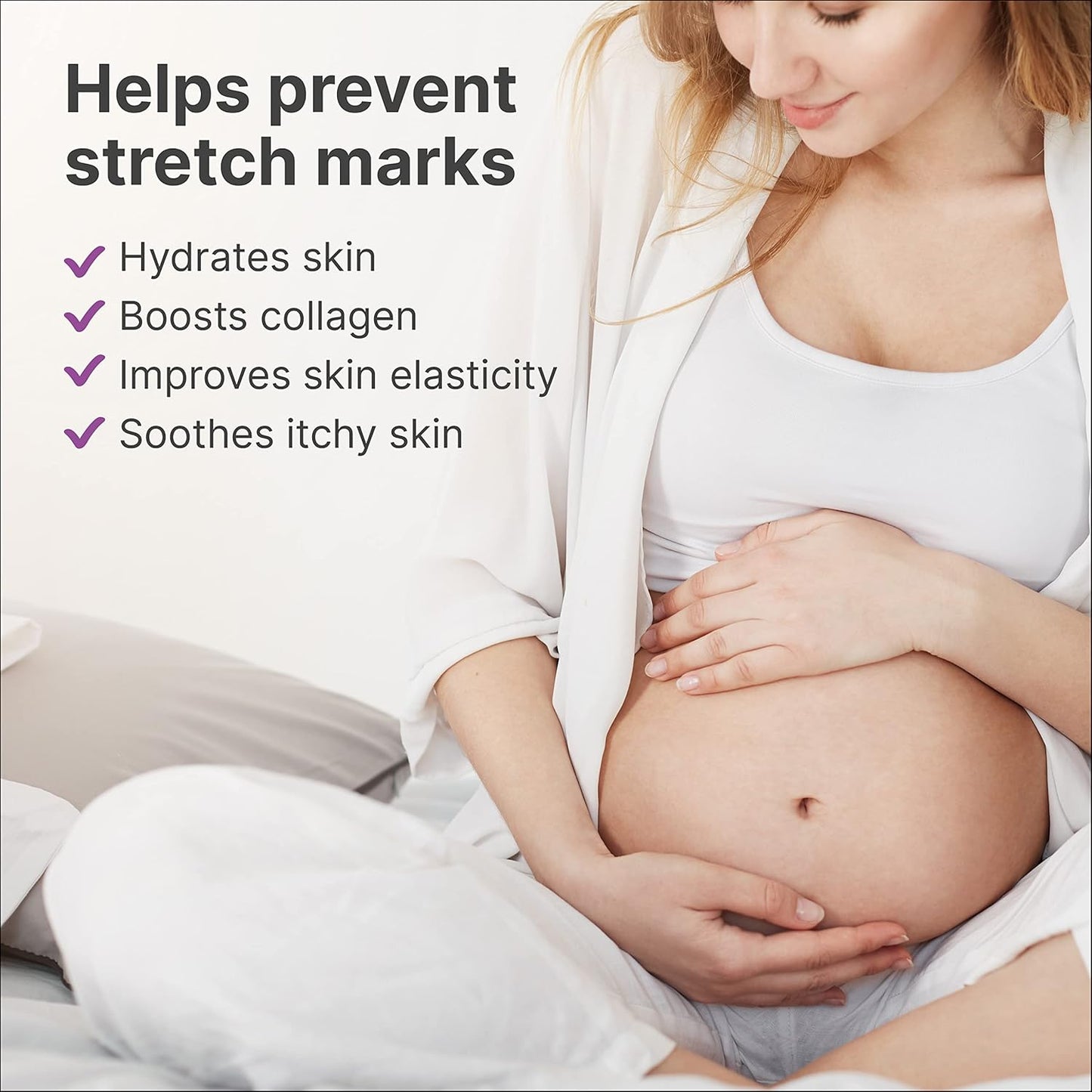 TriLASTIN Stretch Mark Cream - Hydrating Pregnancy Belly Lotion with Shea Butter & Vitamin E | Paraben-Free, Unscented - 4 oz, 3 Pack