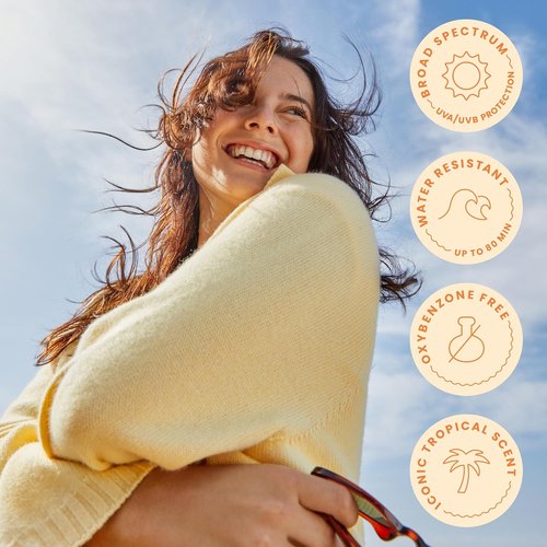 Hawaiian Tropic Weightless Hydration Sunscreen Stick SPF 60+ - Travel Size Oil-Free Sunblock for Face & Body, 0.5oz
