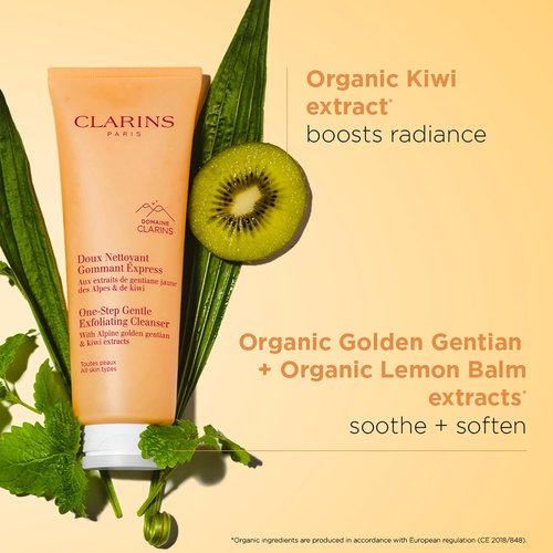 Clarins One-Step Gentle Exfoliating Cleanser - 3-In-1 Makeup Remover & Exfoliator | Boosts Radiance | All Skin Types