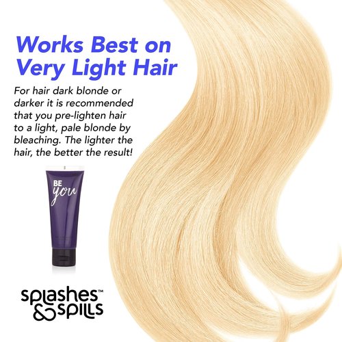 Semi-Permanent Violet Hair Dye - Vibrant 2.36 Oz. Tubes Temporary Hair Color - Ammonia and Peroxide Free -Vegan and 100% Cruelty-Free Toner - Lasts for 7-15 Shampoos - by Splashes and Spills