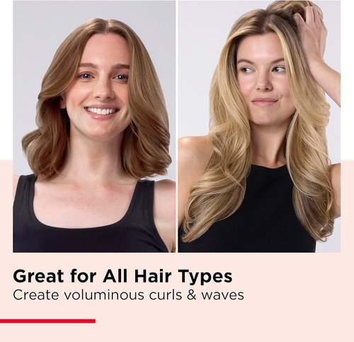 REVLON Heated Hair Styling Brush - Silicone Bristles for Fast Volume & Smooth Styles | 1" Barrel (Black/Pink)