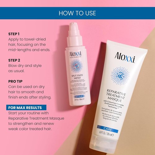 ALOXXI Split Ends Mend | Advanced Recovery Technology for Stronger Hair - 3.4 Oz
