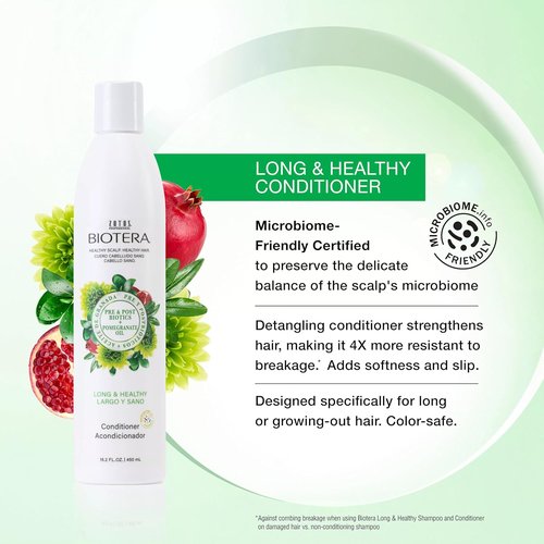 Biotera Long & Healthy Strengthening Conditioner - Strengthens Long Hair | Vegan, Paraben-Free, Color-Safe