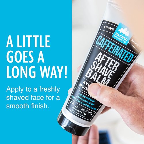 Pacific Shaving Company Caffeinated Aftershave - Soothes Skin & Reduces Redness | Paraben-Free, 3.4 oz