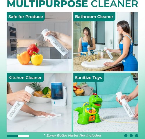 Ecoloxtech Ultra Fine Mister Spray Bottle - Refillable 10 oz Continuous Fine Mist Sprayer for Cleaning & Plants