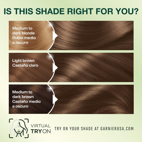 Garnier Nutrisse Ultra Crème Hair Color, Permanent Hair Dye with 100% Gray Coverage, Vegan & Cruelty-Free, 60 Light Natural Brown (Acorn), 2 Count