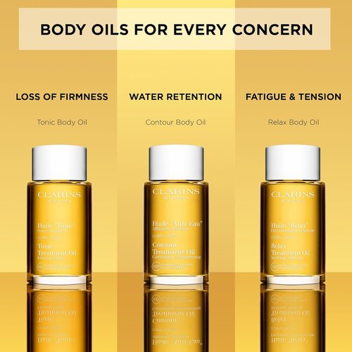 Clarins Contour Body Treatment Oil - Firming & Toning Formula | Improves Skin Texture Instantly | 100% Natural Plant Extracts