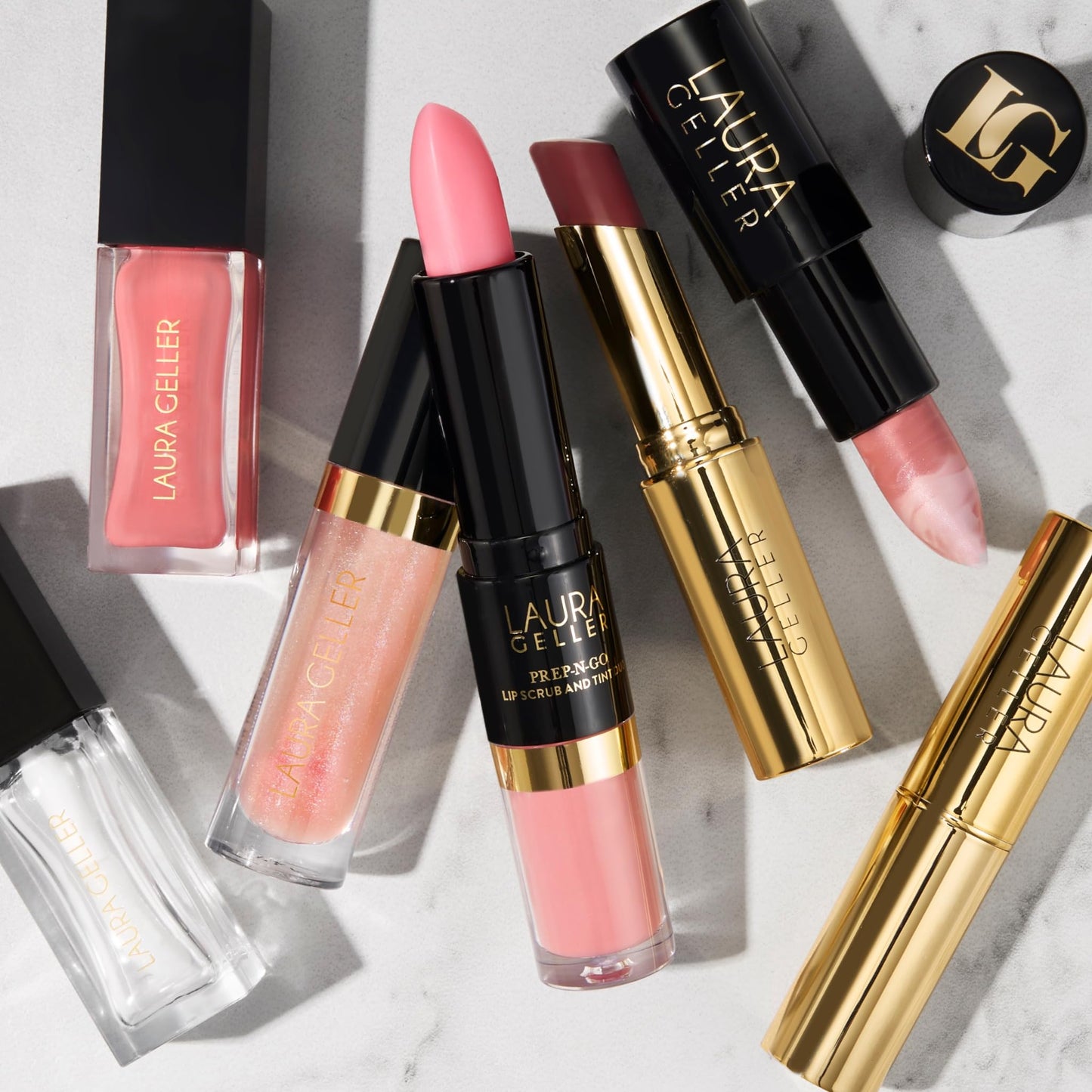 LAURA GELLER NEW YORK Prep-n-Go 2-in-1 Lip Scrub and Lip Oil Tint, Lip Hydrating Oil and Exfoliator, Rush Hour