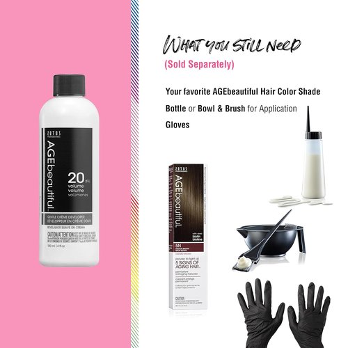 AGE Beautiful Gentle Creme Hair Developer - Professional Permanent Color & Toner | Long-Lasting Gray Coverage
