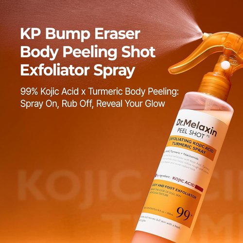 Dr. Melaxin Body Keratin Care Spray - Kojic Acid & Turmeric Exfoliating Solution | 6.76 fl. oz.