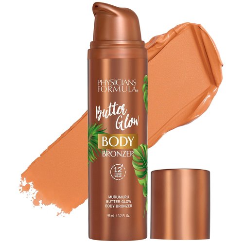 Physicians Formula Butter Glow Body Bronzer - Waterproof, Transfer-Proof, Ultra-Creamy Formula for Radiant Glow | Light/Medium
