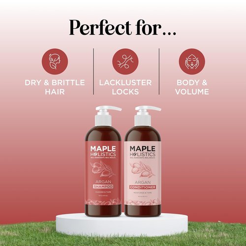 **Regine Switzerland Argan Oil Shampoo & Conditioner Set - Moisturizing, Paraben & Sulfate Free for Dry Hair**