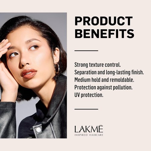 LAKMÉ K.Finish Fiber Styling Paste - Medium Hold Hair Pomade & Texturizing Wax, 2.5 Fl Oz