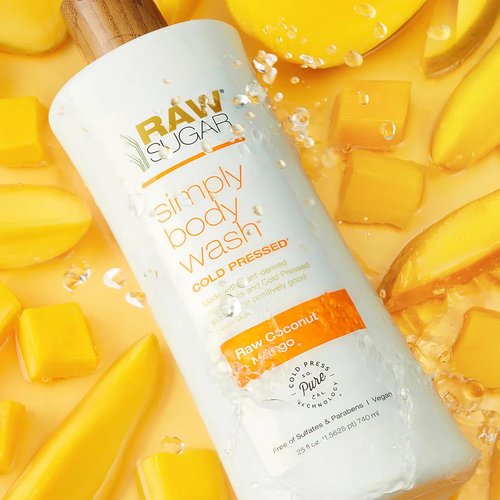 RAW SUGAR Body Wash Variety Trio - Vegan Bath & Shower Gel Set | 25 Fl Oz, No Sulfates or Parabens