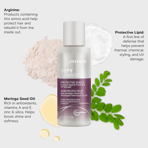 Joico Defy Damage Protective Shield - UV & Thermal Protection for Color-Treated Hair | Strengthens Bonds & Preserves Color with Moringa Seed Oil & Arginine