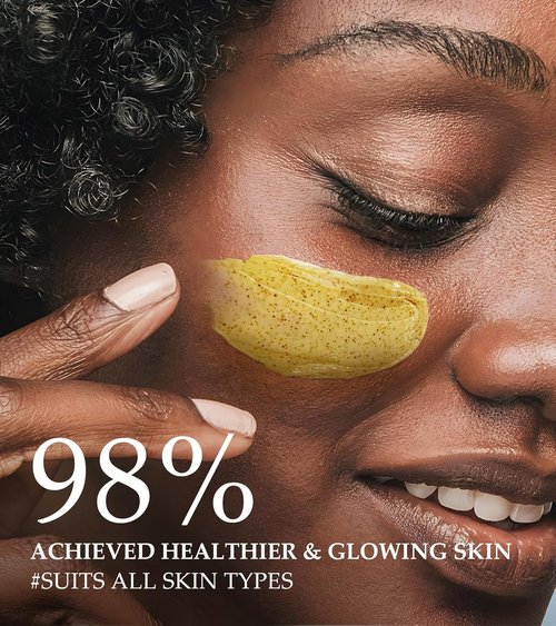 Revitalizing Exfoliation Face Scrub by [Brand Name] - Vitamin C & Turmeric for Blackheads & Dark Spots | 4.23 Fl Oz