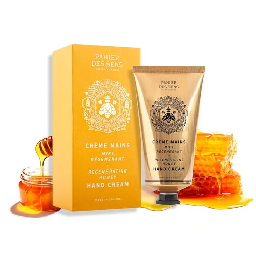 Panier des Sens Honey Hand Cream - Nourishing Shea Butter for Dry Hands | 97% Natural, 2.5 fl oz