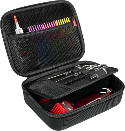 ProCase Hard Travel Case - Hair Clippers Organizer with Storage for Wahl, Andis, Hatteker & More - Black