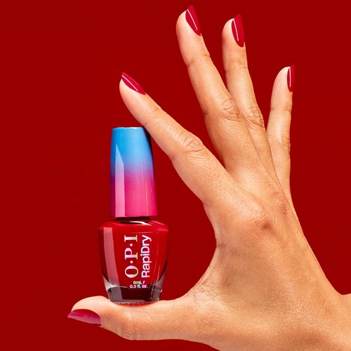 OPI RapiDry Secs Appeal | Opaque Bright Red Crème Quick Dry Nail Polish | Vegan, Smudge Proof, Fast Drying