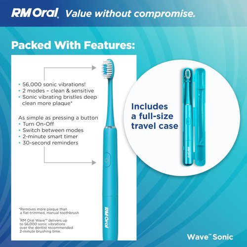 RM Oral Wave Sonic Battery-Operated Toothbrush
