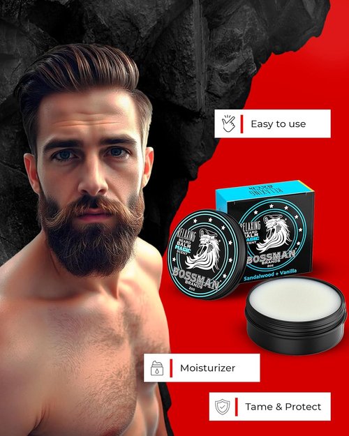 Bossman Relaxing Beard Balm | Magic Scent for Taming, Softening & Thickening - Ultimate Beard Care Made in USA