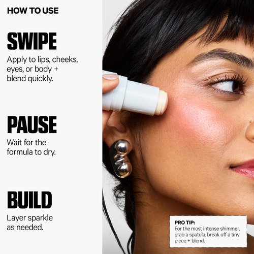 Milk Makeup Cooling Water Jelly Shimmer - Buildable Face & Body Highlighter Stick for Sheer Glow