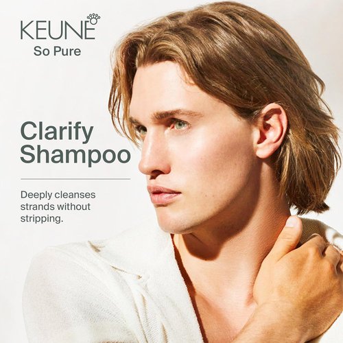 Keune So Pure Clarify Shampoo - Deep Cleansing & Detoxifying Formula | 13.5 Fl Oz
